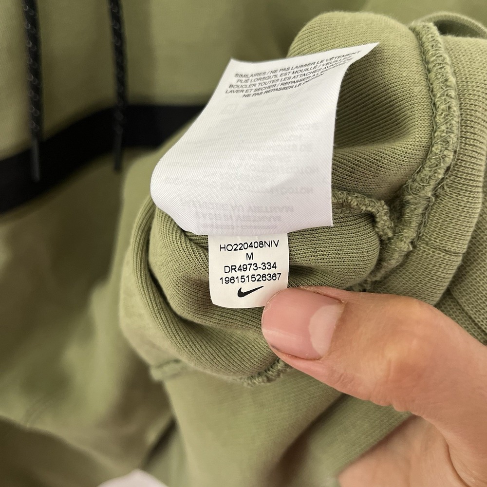 Nike Sportswear Tech Green Fleece Women's Over-Oversized Crop Pullover Hoodie M - Picture 5 of 13